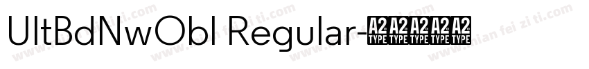 UltBdNwObl Regular字体转换
